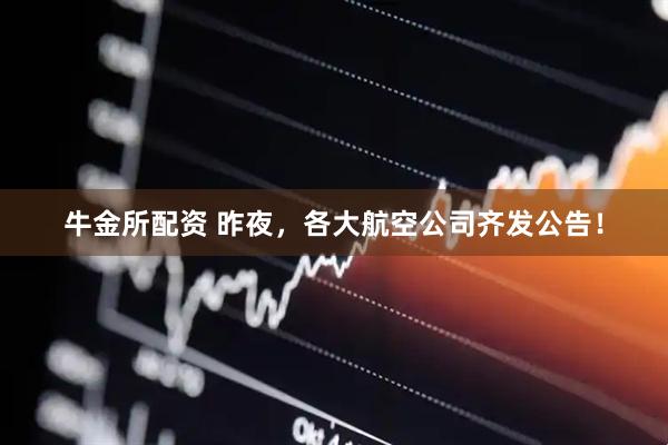 牛金所配资 昨夜，各大航空公司齐发公告！