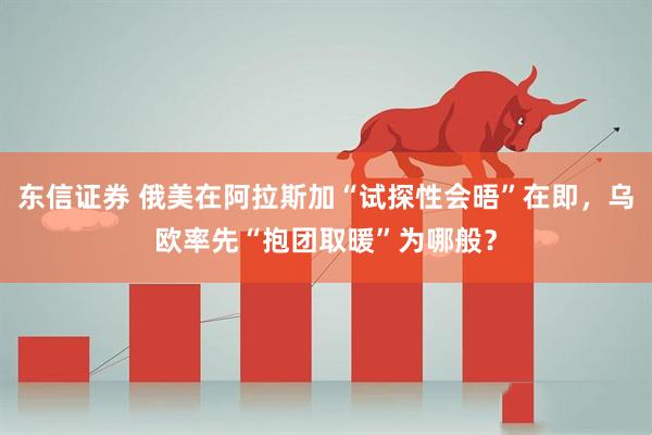 东信证券 俄美在阿拉斯加“试探性会晤”在即，乌欧率先“抱团取暖”为哪般？